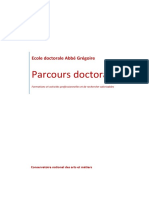 Abbé Grégoire - Livret de Présentation Du Parcours Doctoral 21-22