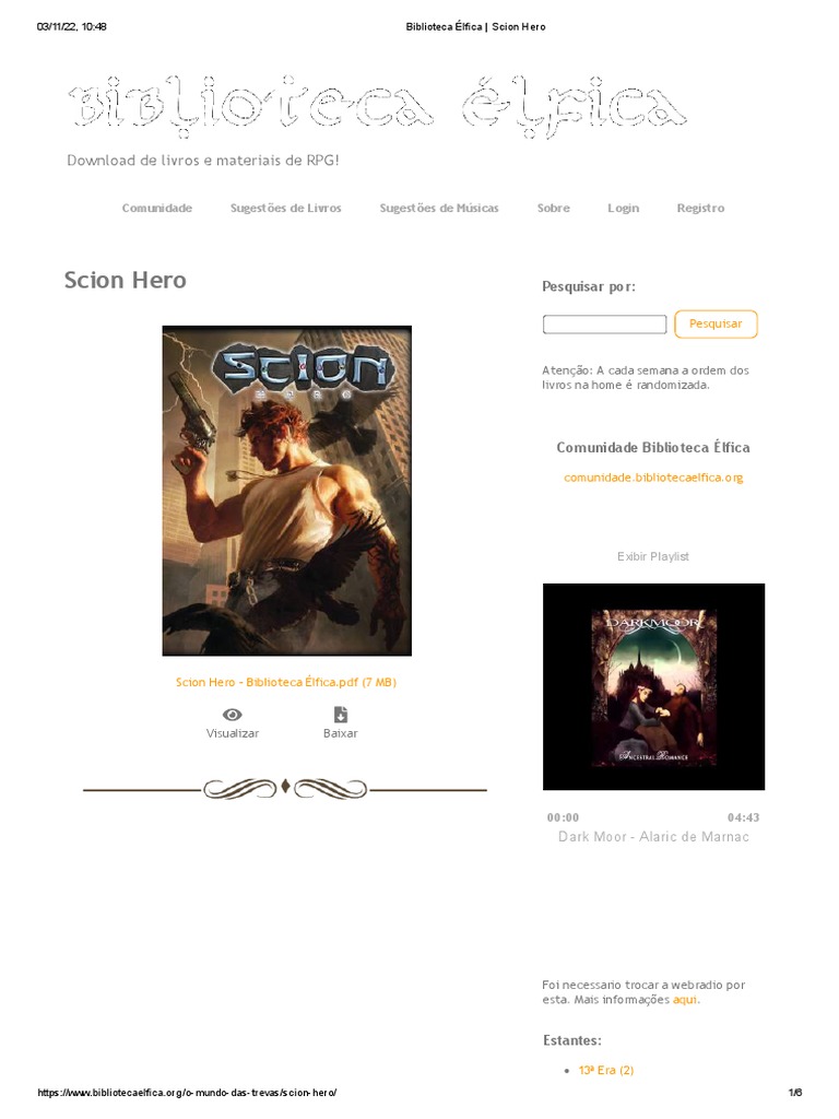 Paranóia - Biblioteca Élfica PDF, PDF, Jogos de RPG
