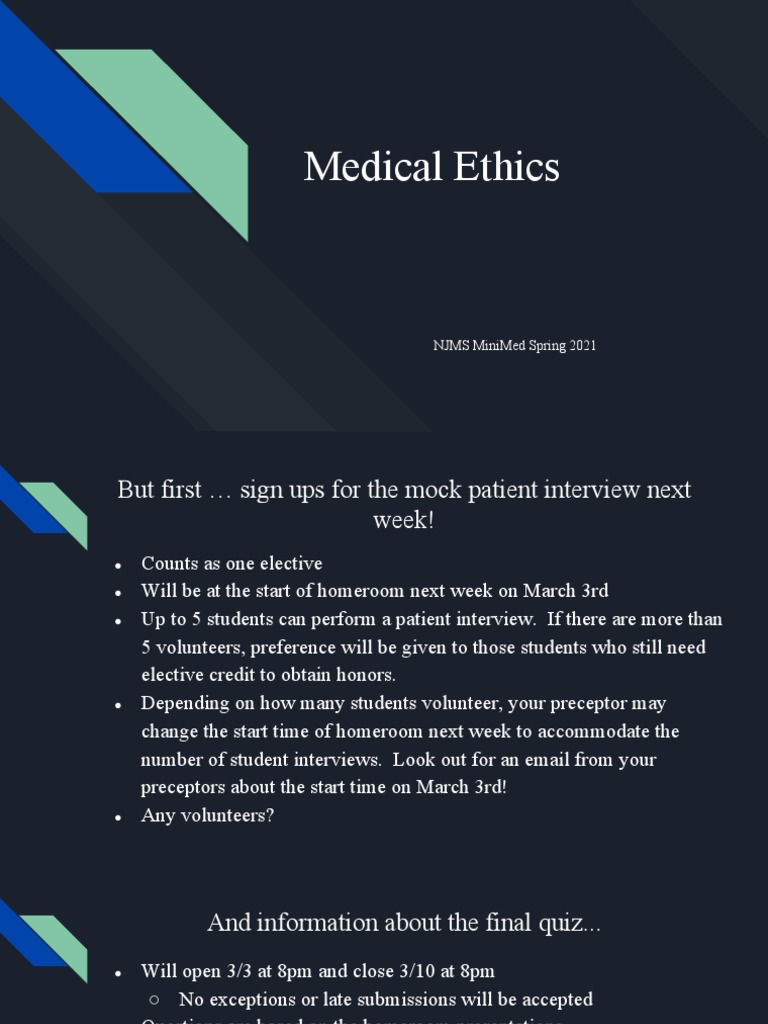 5 Medical Ethics PDF Institutional Review Board Medical Ethics