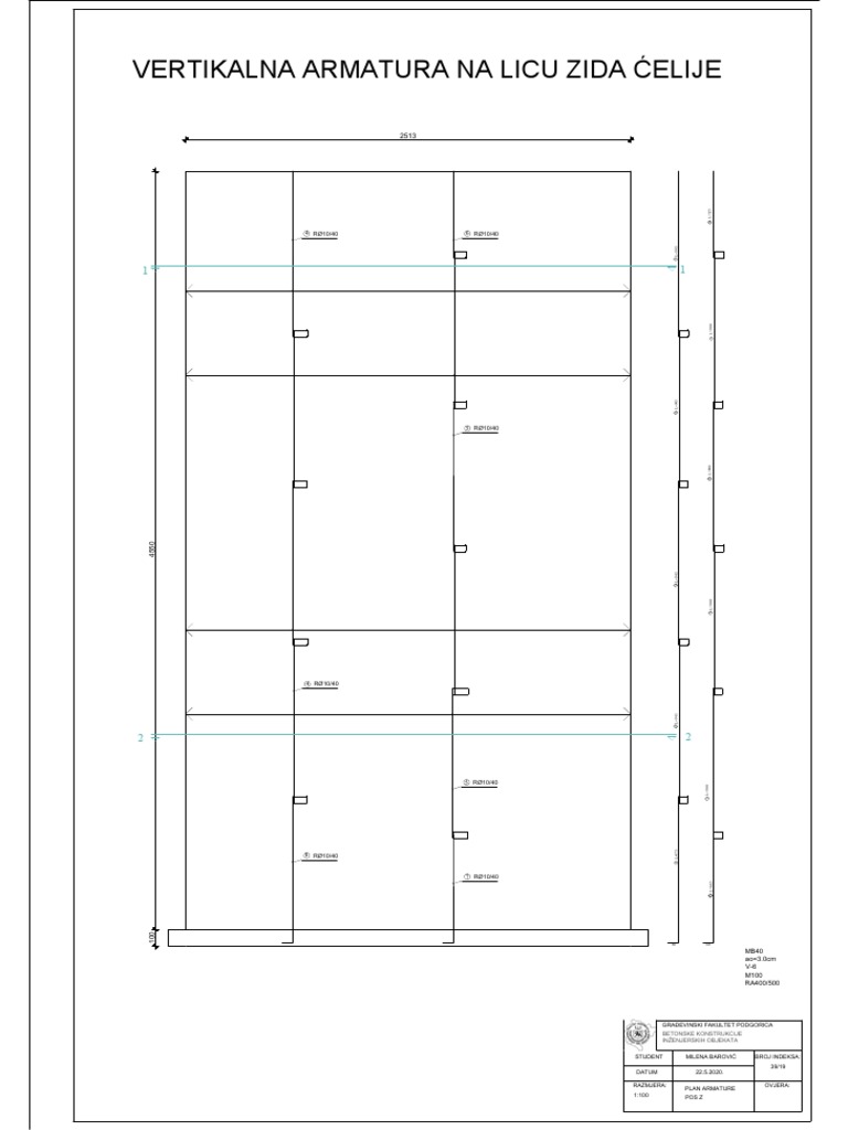 RC Silos-Cell Walls-Vertical Reinforcement Plan | PDF
