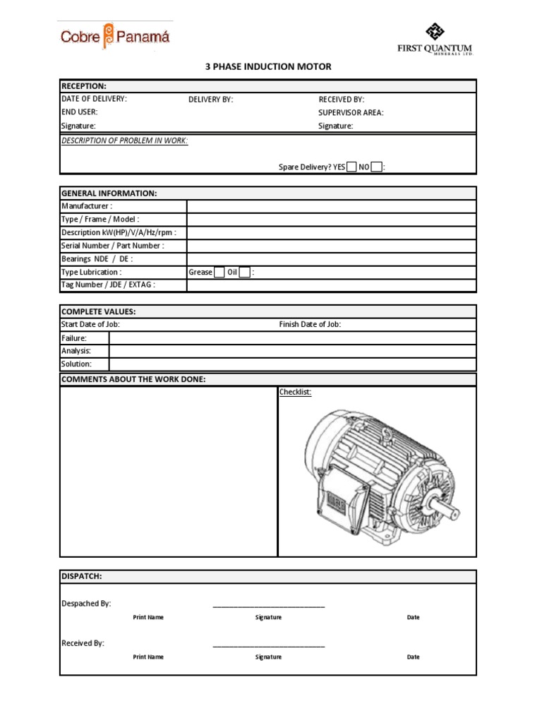 Motor Repair Data | PDF