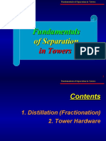 Fundamentals of Separation in Distillation Towers