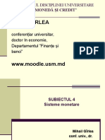 Tema 4 .Sistemele Monetare