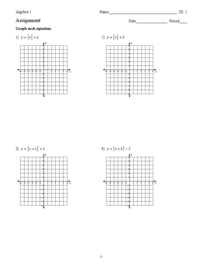 Graphing Absolute Value Equations PDF