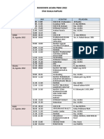 Rundown Acara Pbak Terpelajar 2022