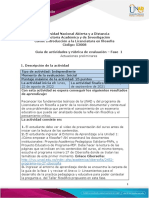 Guia de Actividades y Rúbrica de Evaluación - Fase 1 - Actuaciones Preliminares