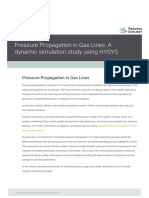 Pressure Propagation in Gas Lines A Dynamic Simulation Study Using Hysys