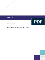 LAB 15 Traceability of Volumetric Apparatus