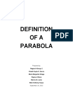 ACTIVITY SHEET Definition of A Parabola 1