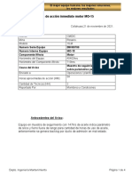 PLAN DE ACCION INMEDIATO POR SILICE EN MOTOR MO-15 Ducto