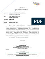 MEMO 052 Solicitud de Llaves para Visita Casa Queta y Babara