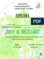 DIPLOMA Eroul Reciclarii