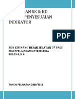 Pemetaan SK & KD Matematika