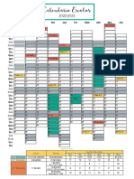 Calendário Escolar Colorido