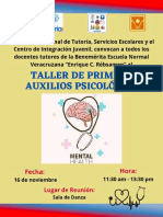 Taller de Primeros Auxilios Psicologicos