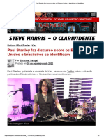 Paul Stanley Faz Discurso Sobre Os Estados Unidos e Brasileiros Se Identificam