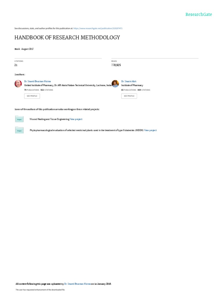 Book Research Methodology Pdf Sampling Statistics Scientific Method