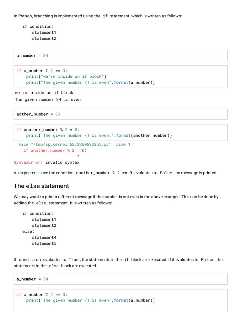 Python Branching and Loops | PDF | Computer Programming | Software ...
