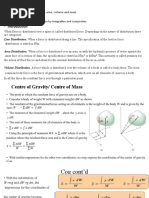 Unit 1a Application of Integration Centroids and Centre of Gravity