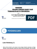 Urgensi UU Energi Baru Dan Terbarukan Di Indonesia Kahmi