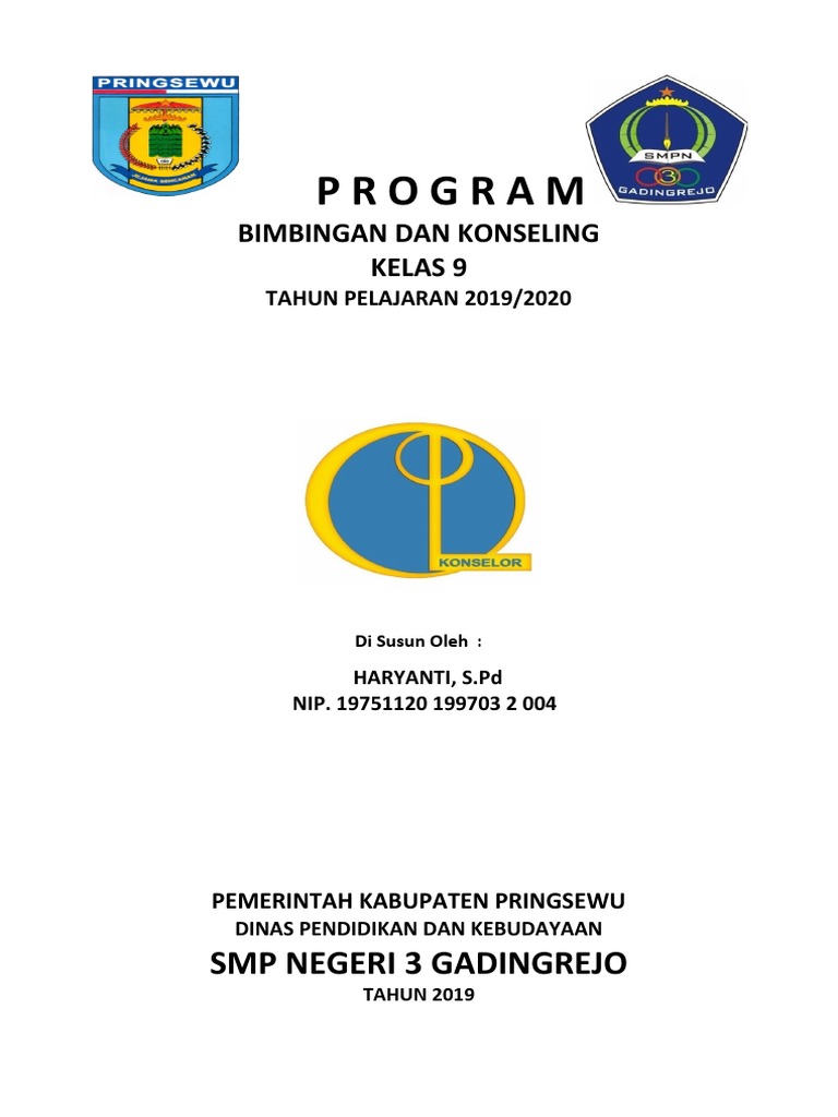 Program BK SMP Negeri 3 Gadingrejo 2019/2020 | PDF