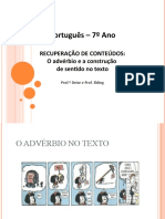 Recuperação Advérbio e A Construção de Sentidos No Texto