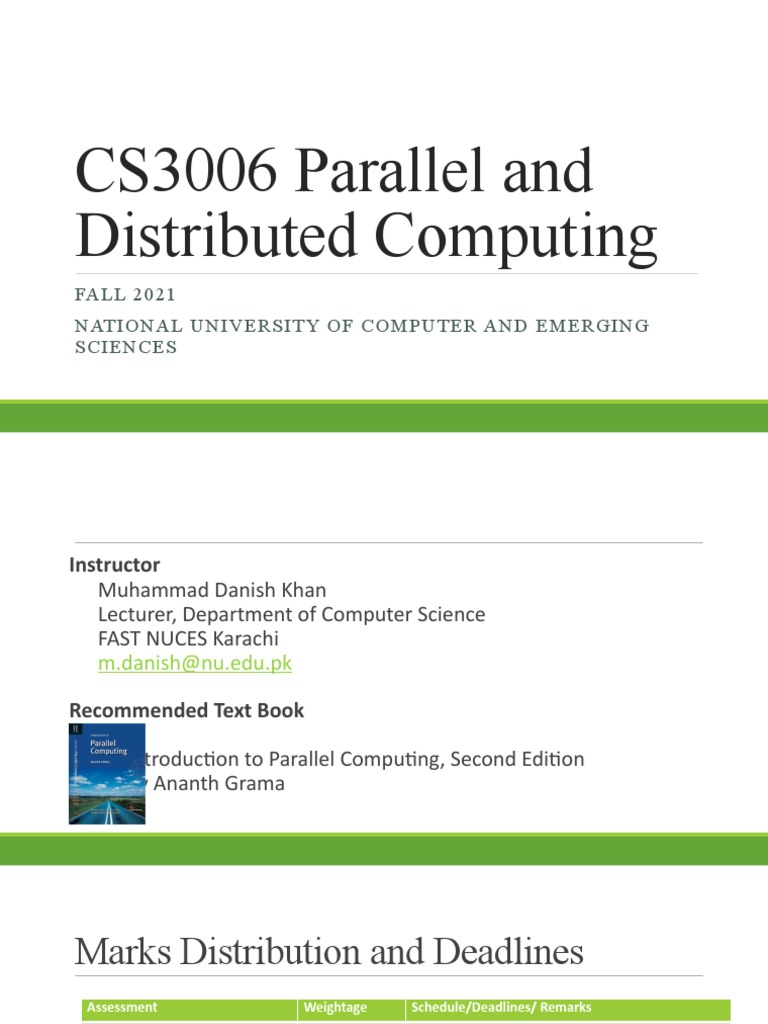 Week1 - Parallel and Distributed Computing | PDF | Process (Computing ...