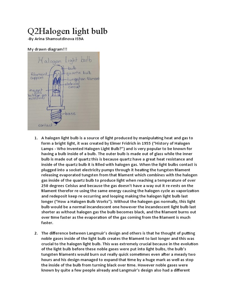 Halogen Light Bulb PDF Incandescent Light Bulb Transparent Materials