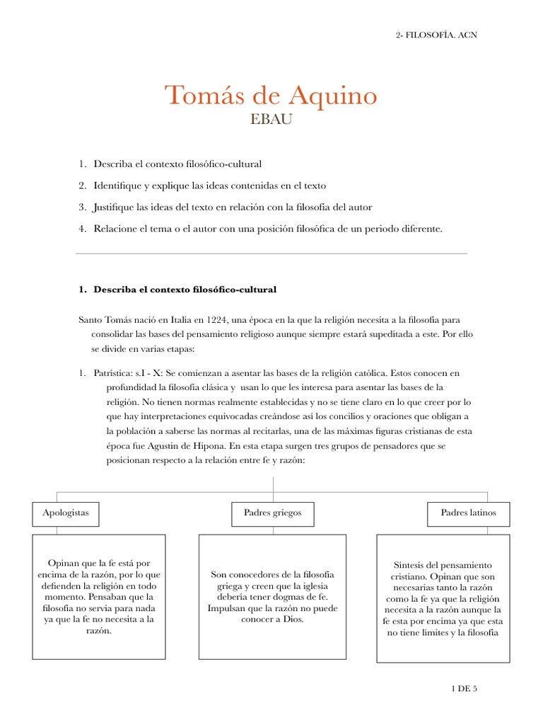 Filosofía de Santo Tomás de Aquino | PDF | Tomás de Aquino | La Ley natural