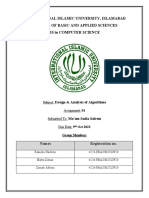 IIU Islamabad BS Computer Science Design & Analysis of Algorithms Assignment