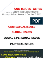 Pastoral Issues Part 1