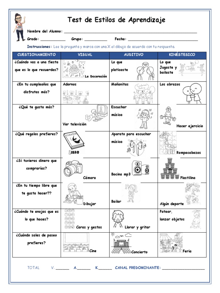 Test de Estilos de Aprendizaje Infantil | PDF