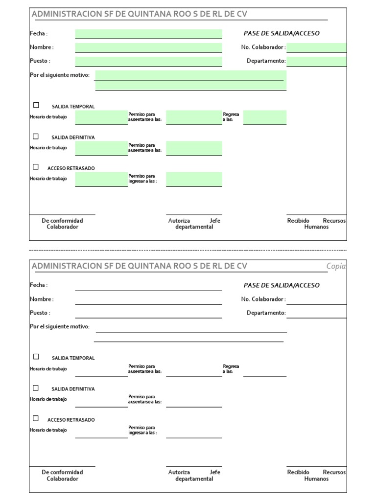 Formatos RH | PDF