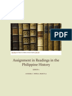 Assignment in Readings in The Philippine History - Ortega