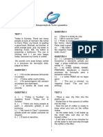 Interpretação de texto sobre família em um domingo