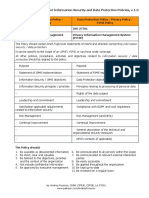 Checklist For ISMS Security and PIMS Policies