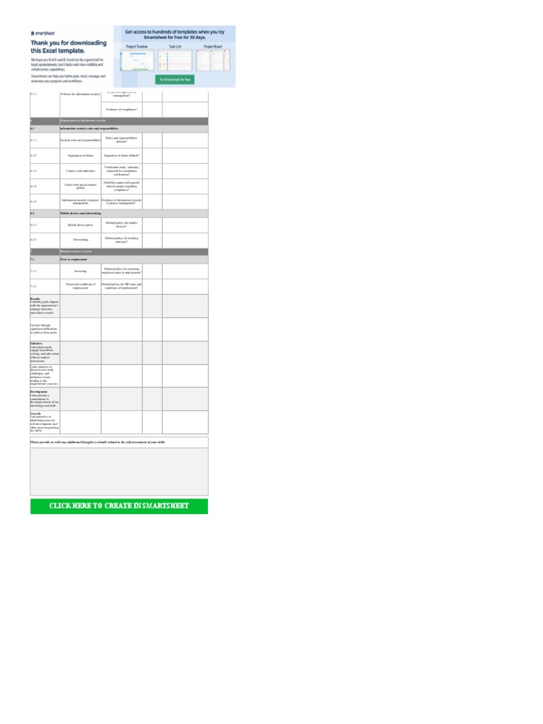 ISO 27001 Checklist Template Guide | PDF | Information Security ...