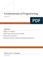Fundamental of Programming in CPP Lecture-2