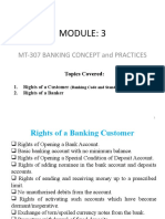 3.3 Rights of Customer & Banker's