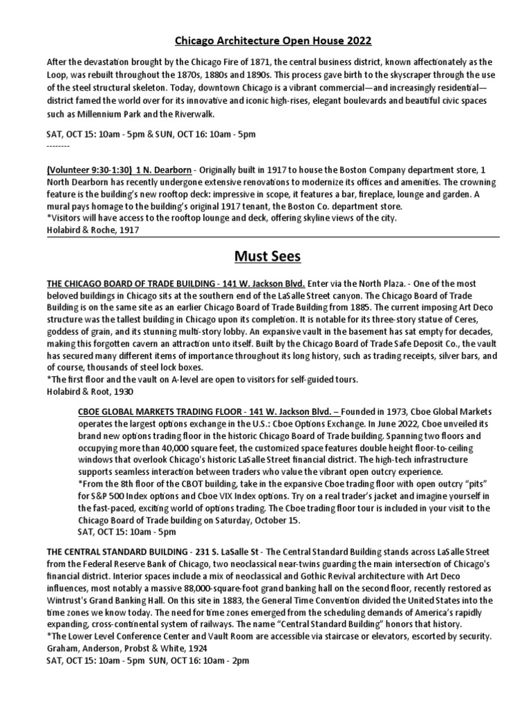 Cac Open House 2022 PDF Chicago