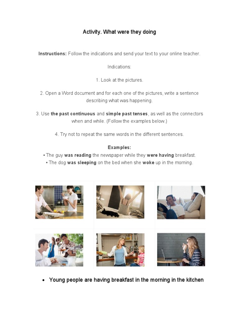 U3 Activity What Were They Doing | PDF | Language Arts & Discipline