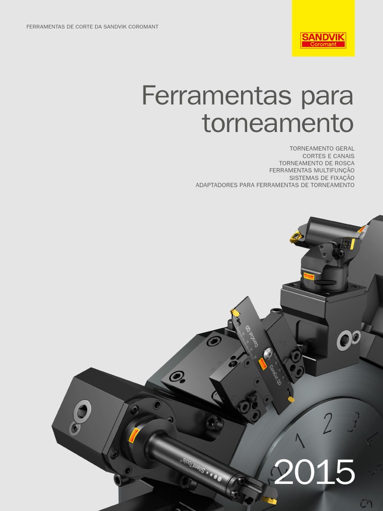 Catálogo Ferramentas Torno Sandvik 2015 PDF Setor secundário da