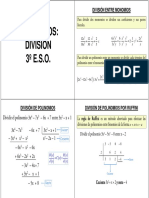 3ESO - Tema 04 - Polinomios Division y Factorizacion