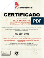 Enair Energy Cert ISO 9001 Es