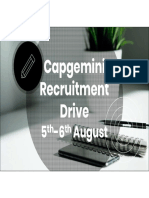 Capgemini Recruitment Drive