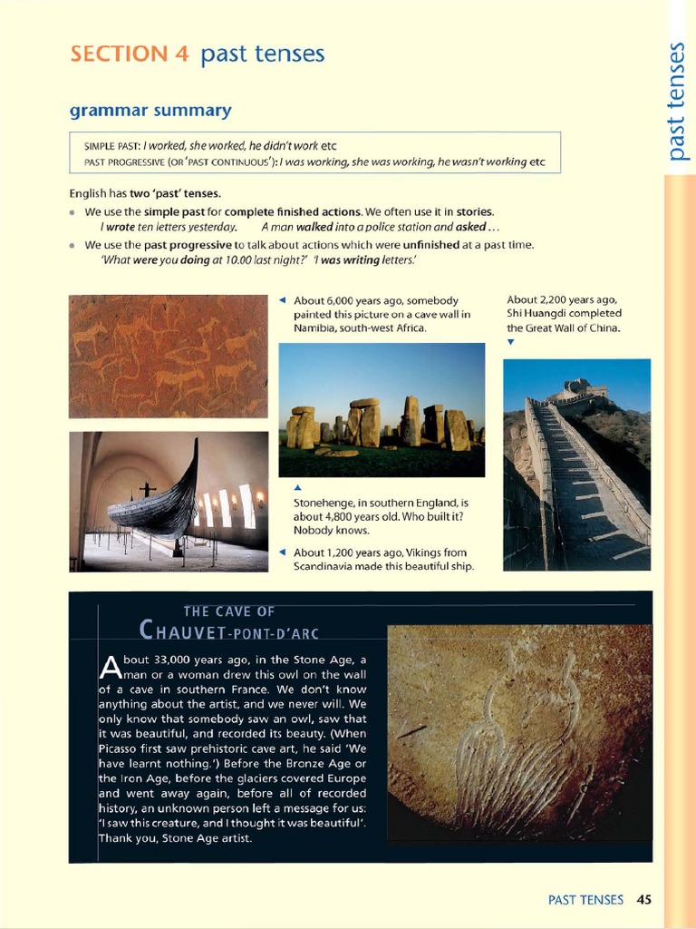 Section 4 - Past Tenses | PDF