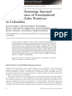 Inhabiting Mourning: Spectral Figures in Cases of Extrajudicial Executions (False Positives) in Colombia