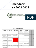 Calendario Curso 2022-2023