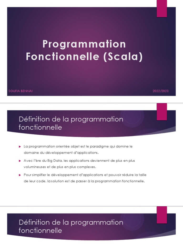 Introduction à la Programmation Fonctionnelle en Scala | PDF ...