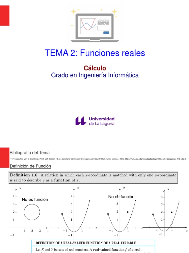 Tema 2. - Funciones Reales de Una Variable Real 1-1 | PDF ...